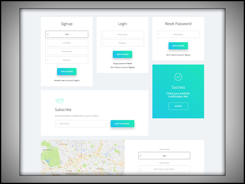 Dashboard UI Concept - Forms