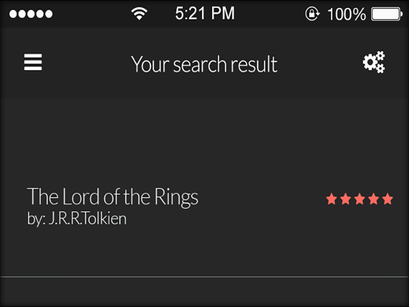 eBook App Concept - Search Screen