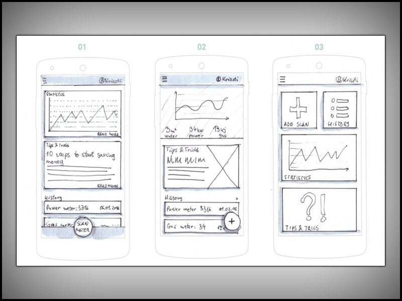 Mobile Wireframe Sketch